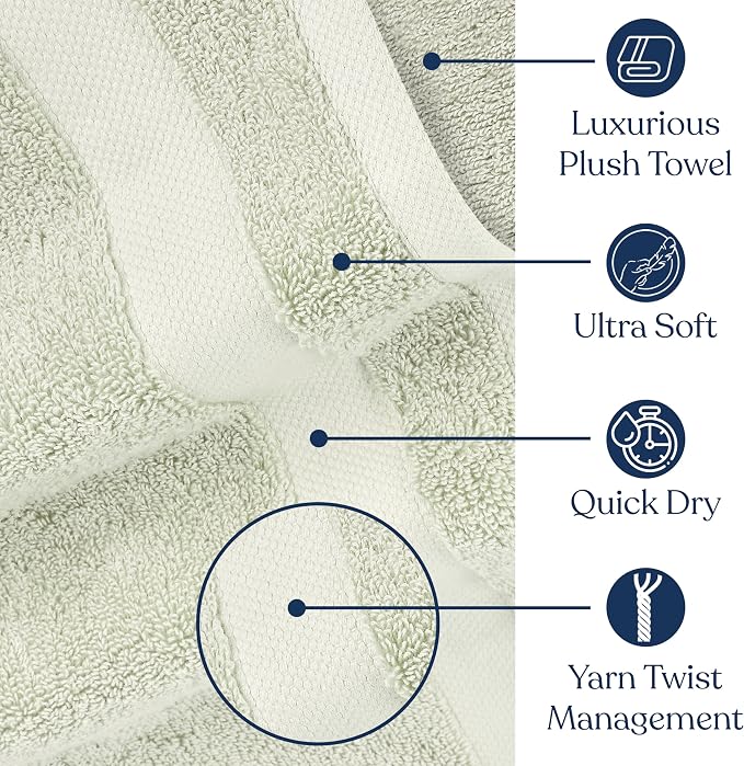 Delara Organic Cotton Luxuriously Plush Washcloths Pack of 6 | GOTS & Oeko-TEX - Image 2