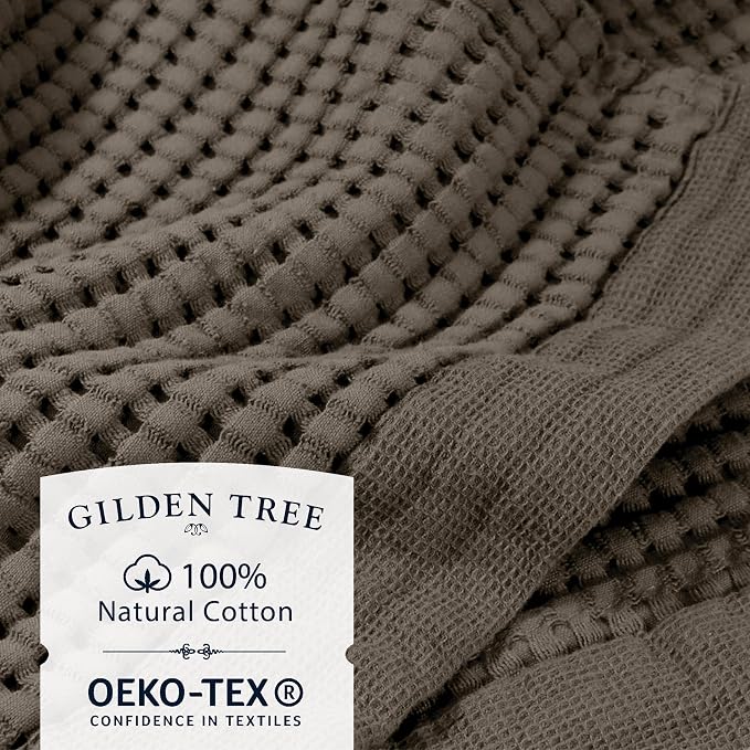 GILDEN TREE Waffle Bath Sheet Quick Dry Towel, Thin Luxury Bath Towels - Image 2