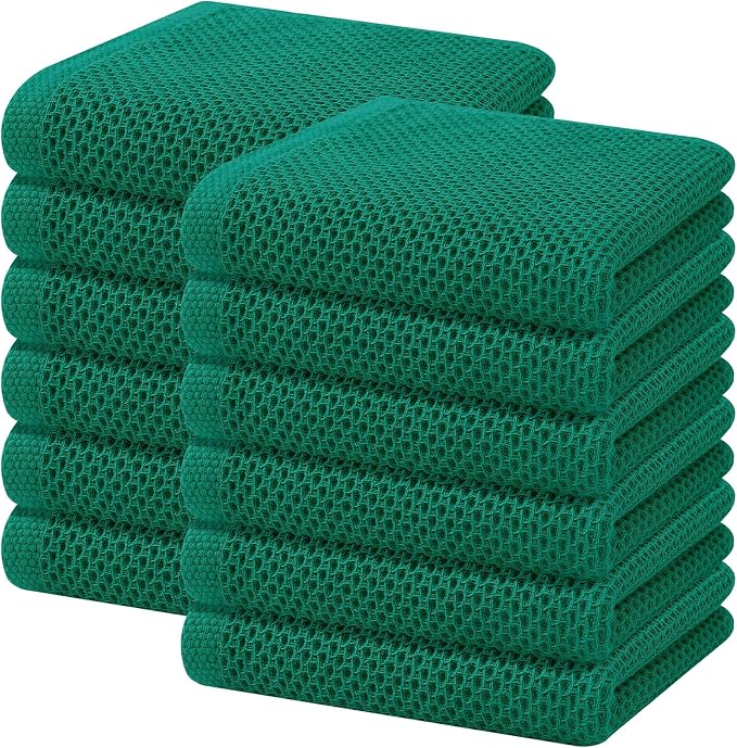 Homaxy 100% Cotton Waffle Weave Kitchen Dish Towels, Ultra Soft Absorbent Quick by Homaxy