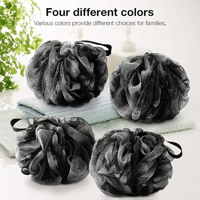 Bath Shower Loofah Sponge 60g Bath Mesh Pouf Shower Ball Body Scrubber - Image 6