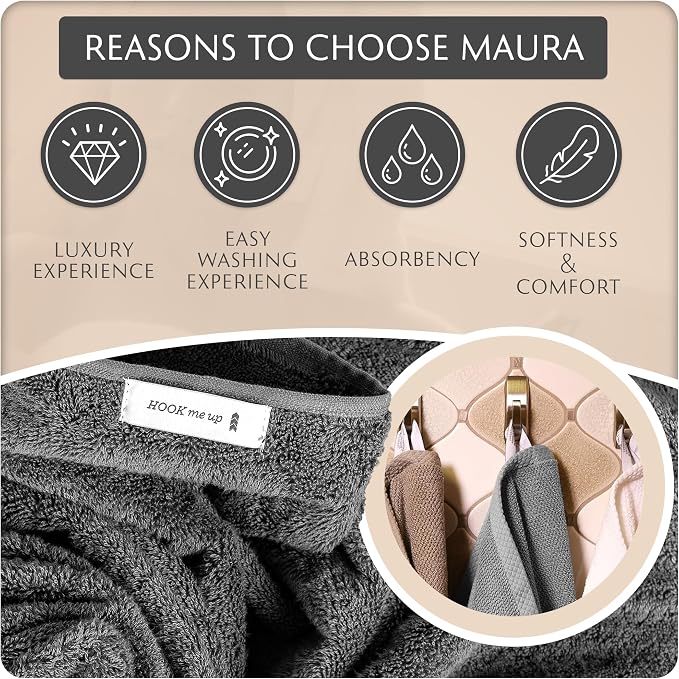 MAURA Basics Hand Towels for Bathroom - Image 4