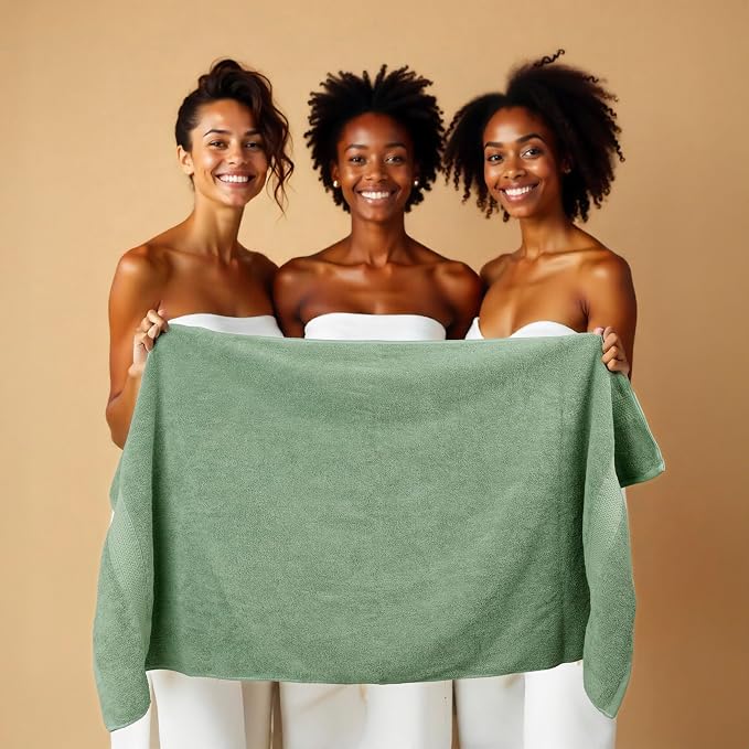 HILLFAIR 12-Piece Cotton Bath Towel Set - Image 5