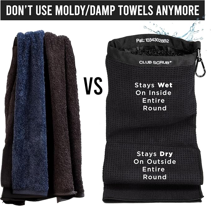 Club Scrub Towel Pro, Golf Club and Ball Cleaning Pouch - Image 3