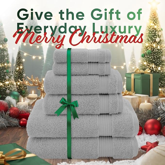 American Veteran Towel, 100% Cotton Turkish 6 Piece Towel Set, Luxury Towels - Image 2