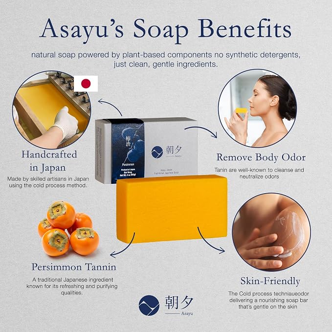 Asayu Japan Persimmon Body Soap - Image 3