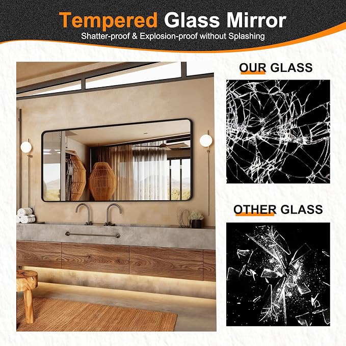 Delma Bathroom Vanity Mirror, High-Definition Bathroom Mirror, Versatile - Image 5
