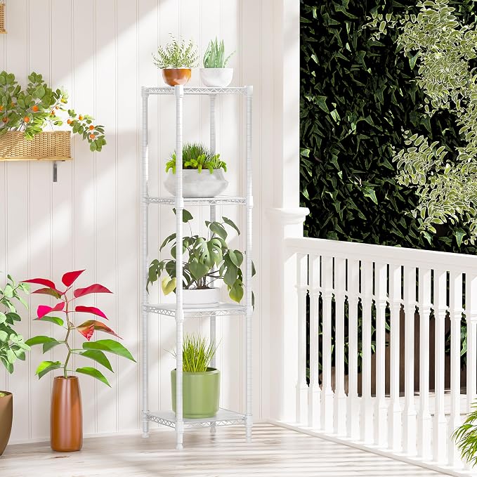 IZEUK 4 Tier Steel Storage Shelves, Adjustable Wire Shelving Unit - Image 5