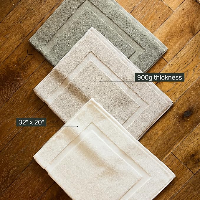 Preston Lane Douro Bath Mat – 100% Cotton, Plush & Absorbent Quick-Dry Bathroom - Image 4