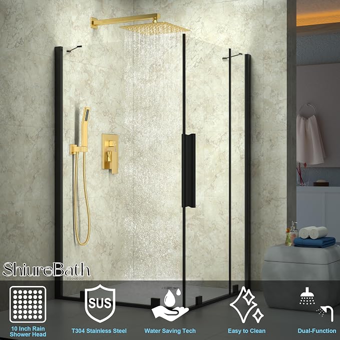 10 Inch Shower Faucet Set, Rainfall Shower System - Image 3