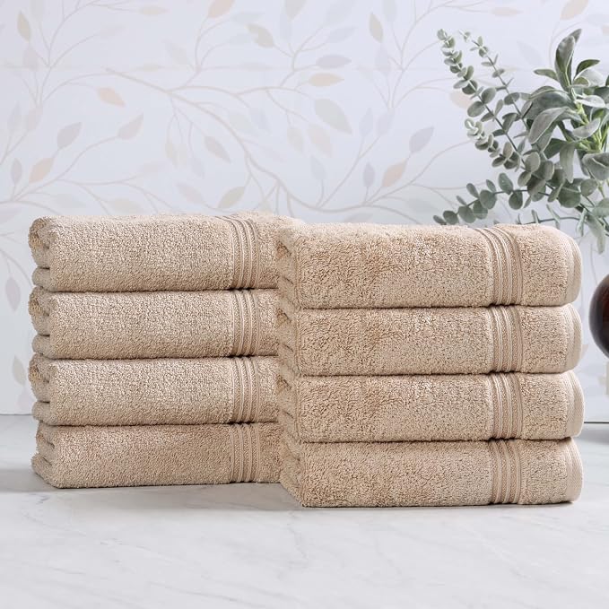 Superior Egyptian Cotton 8-Piece Hand Towel Set, Towel Basics - Image 2