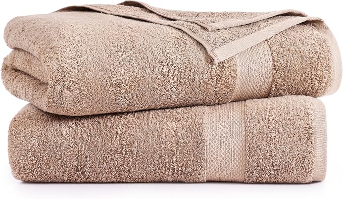 LANE LINEN 100% Natural Cotton Bath Sheets 2 Pack - Image 2