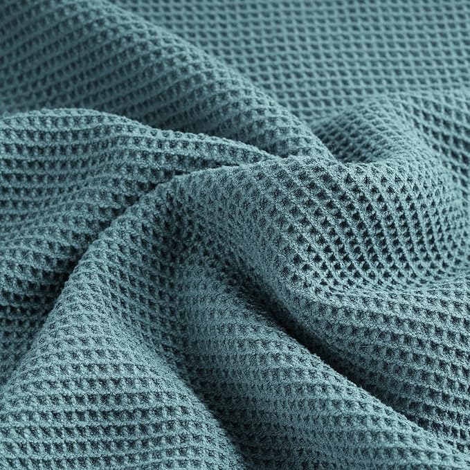 POLYTE 380 GSM Microfiber Oversize Quick Dry Lint Free Waffle Bath Towel - Image 7