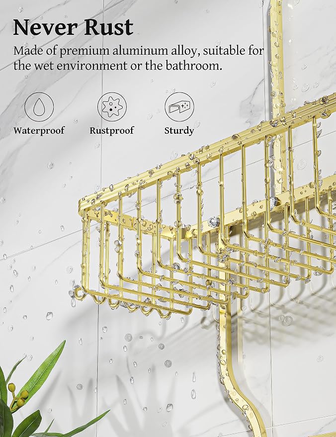 YASONIC Never Rust Shower Caddy Hanging Organizer - Image 3