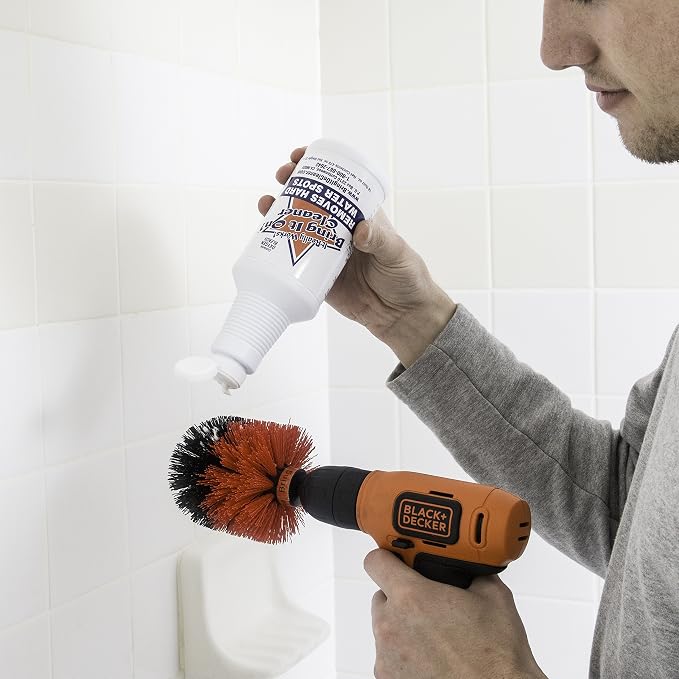 Bring It On Cleaner Water Spot Remover 16 Ounce, Plus 2 Drill Brushes, Drill - Image 4