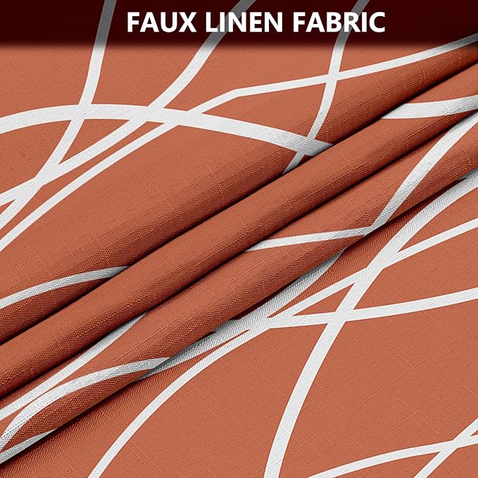 Tititex Morden 140gms Faux Linen Fabric Bath Shower Curtain Set Textured Fabric - Image 3