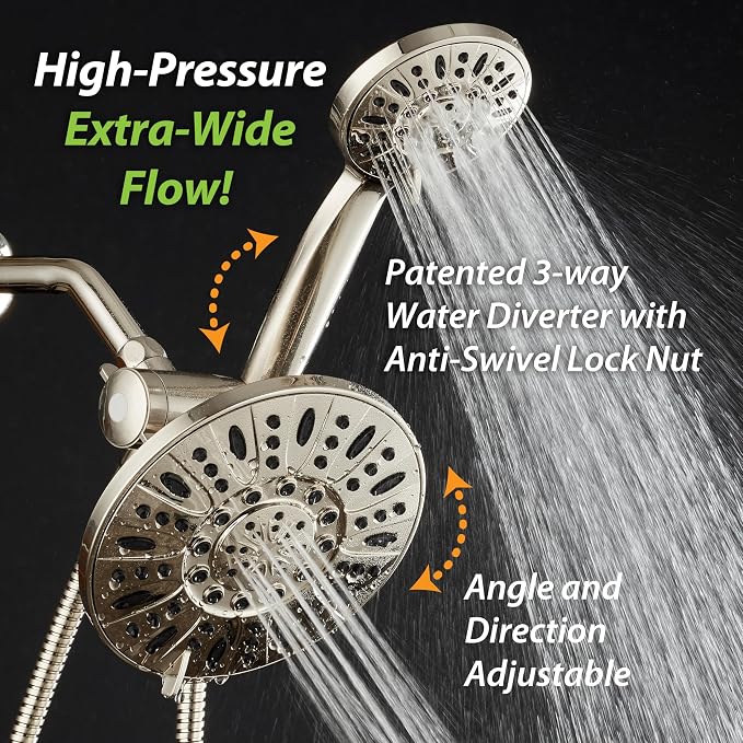 AquaDance 7" Premium High Pressure 3-Way Rainfall Combo - Image 4