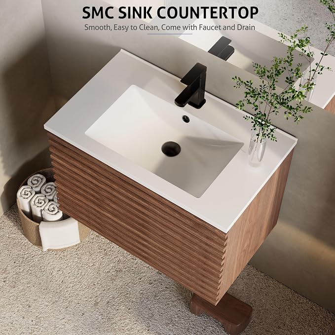 eclife 30" Floating Bathroom Vanity - Image 6
