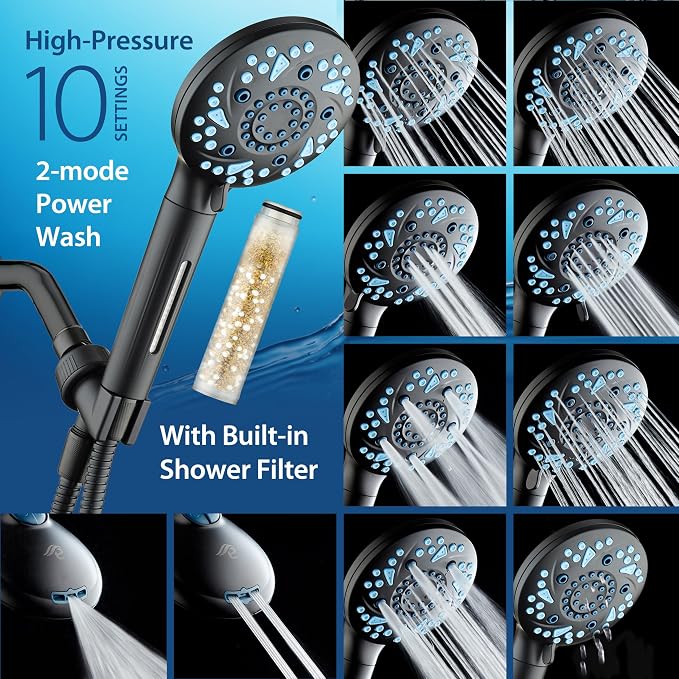 AquaCare High Pressure 10 Spray Mode Filtered Showerhead - Image 4