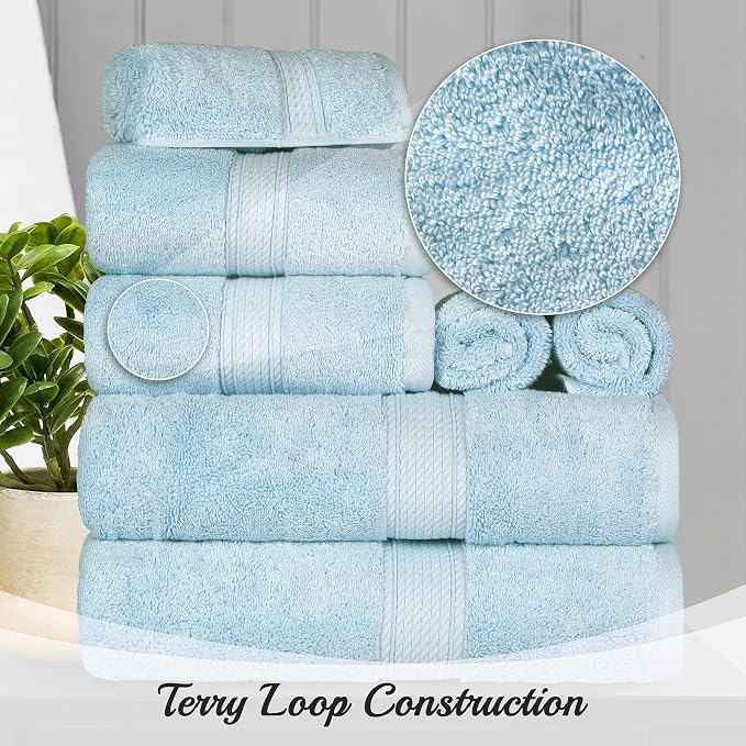 Superior Egyptian Cotton Pile Bath Sheet Set of 2, Ultra Soft Luxury Towels - Image 3