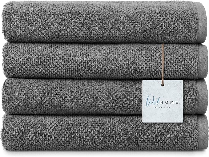 Welhome Franklin 100% Cotton Popcorn Textured Towel Set by WelhomeByWelspun