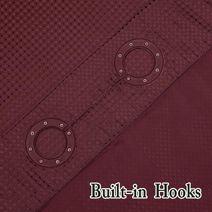 Gibelle No Hook Waffle Weave Shower Curtain - Image 6