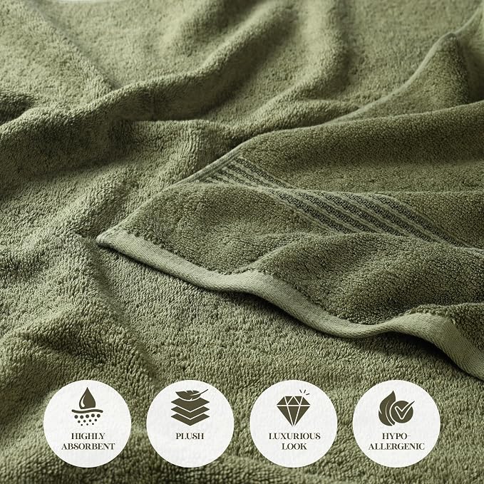 Superior Egyptian Cotton Bath Towel Set, Home Bathroom Towels, Guest Bath - Image 6