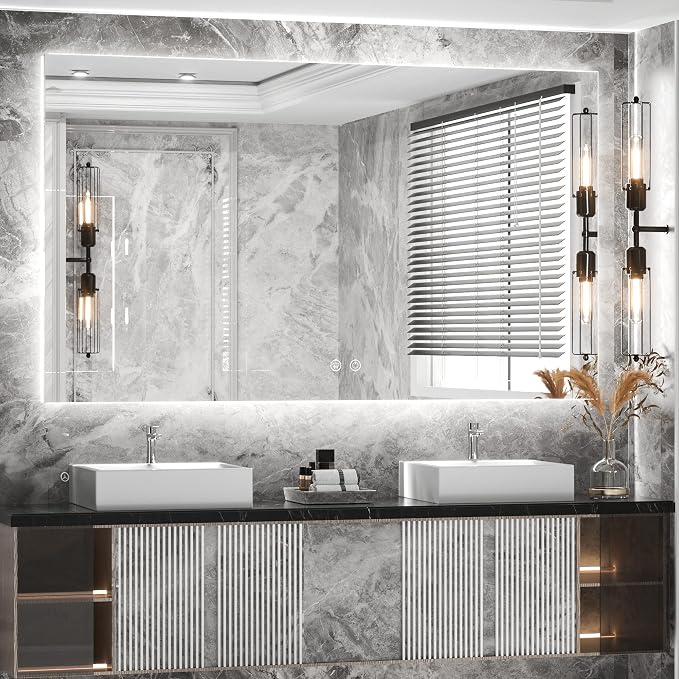 TETOTE 48 x 24 Inch LED Backlit Mirror Bathroom by TETOTE