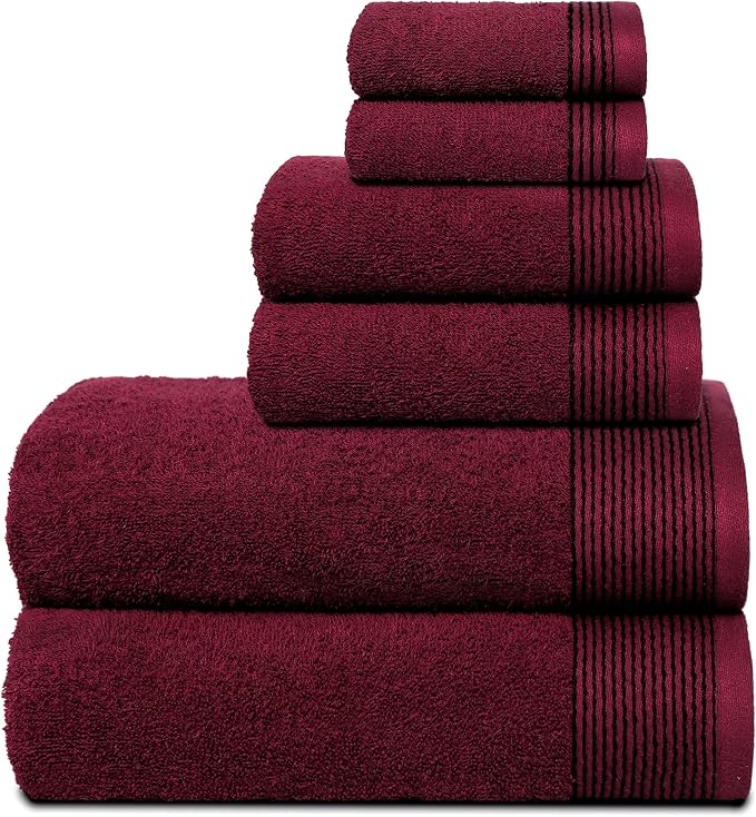Belizzi Home 100% Cotton Ultra Soft 6 Pack Towel Set, Contains 2 Bath Towels by Unknown