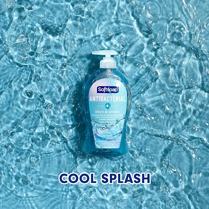 Softsoap Clean & Protect Antibacterial Liquid Hand Soap, Cool Splash Hand Soap - Image 8
