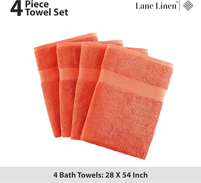 LANE LINEN 4 Pack Bath Towels - Image 5