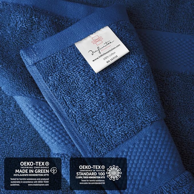 Infinitee Xclusives– Luxury Bath Sheets Towels – 2 Pack 600 GSM– 100% Ring Spun - Image 5