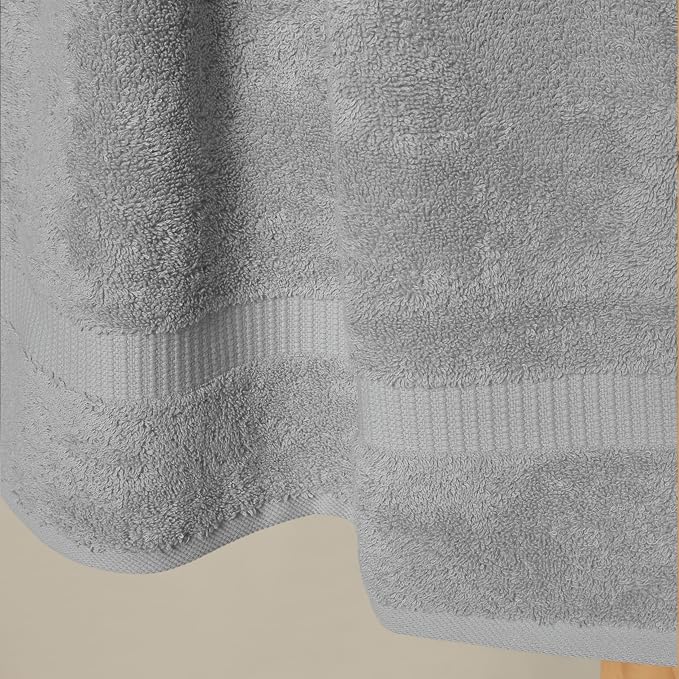 SALBAKOS 100% Turkish Cotton Bath Towel Set of 4 27x54 inch | Heirloom Quality - Image 3