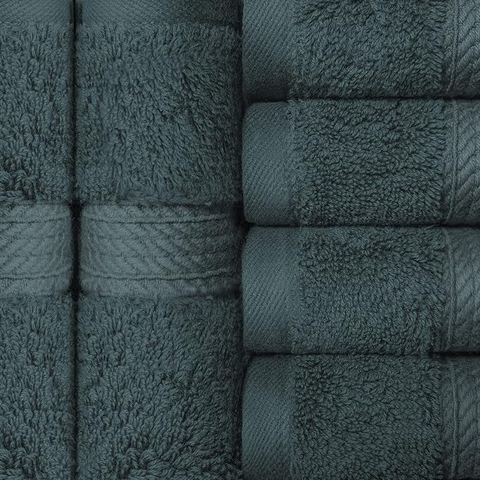BLUENILEMILLS BNM Egyptian Cotton 6-Piece Towel Set, Includes 6 Face Towels - Image 5