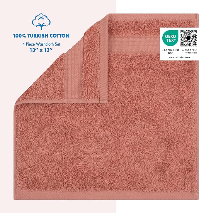 Cotton Paradise 100% Cotton Turkish Washcloth Set - Image 3