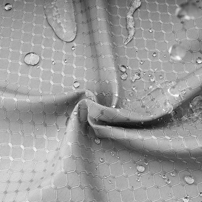 AooHome Extra Long 86" Shower Curtain, Fabric Bathroom Curtain Waffle Weave - Image 7