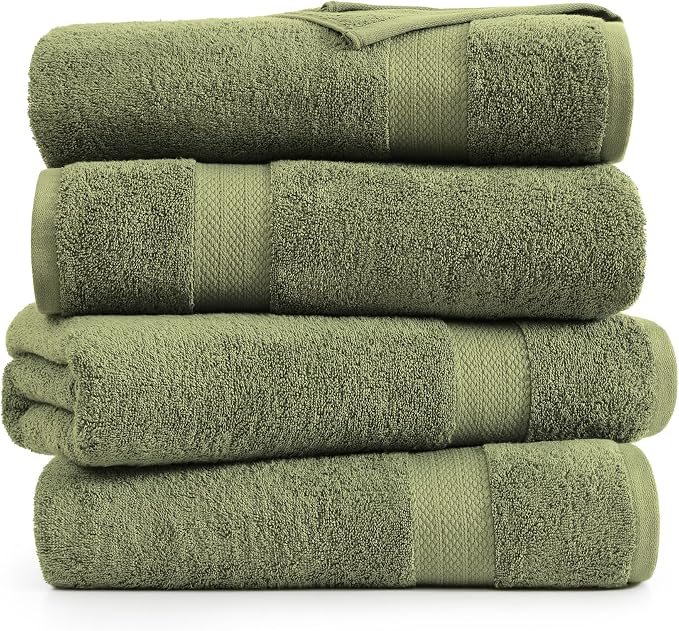 Lane Linen 100% Cotton 4 Pack Bath Towels - Image 2