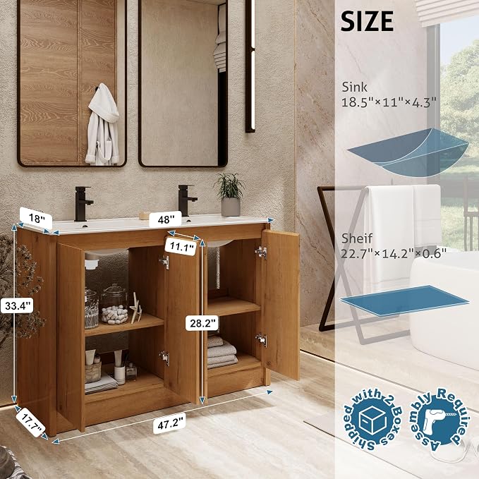 eclife 48" Bathroom Vanities - Image 2