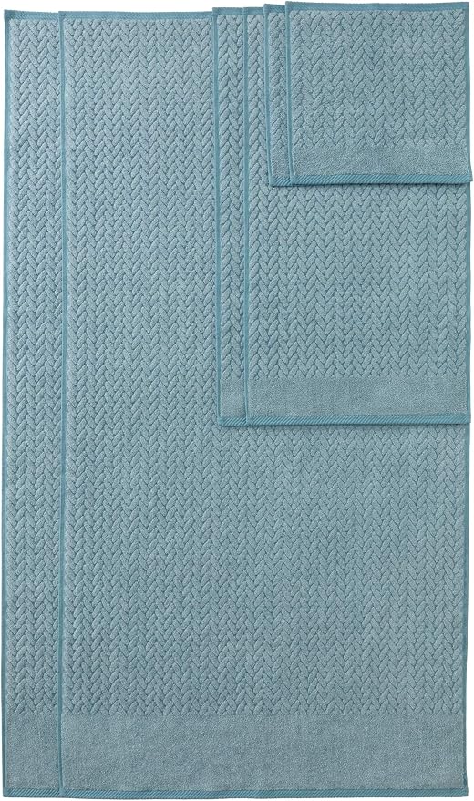 Texere 100% Organic Cotton Jacquard 650 GSM Premium Bath Towel Sets - Image 4