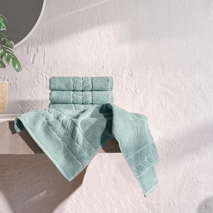 BAGNO MILANO Organic Turkish Cotton Bath Towels, Luxury Jacquard Collection - Image 7