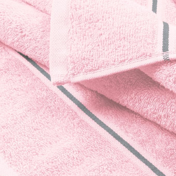 MyOwn Cotton 2 Pack Oversized Bath Towel Set 28x55 inches, Large Bath Towels - Image 2
