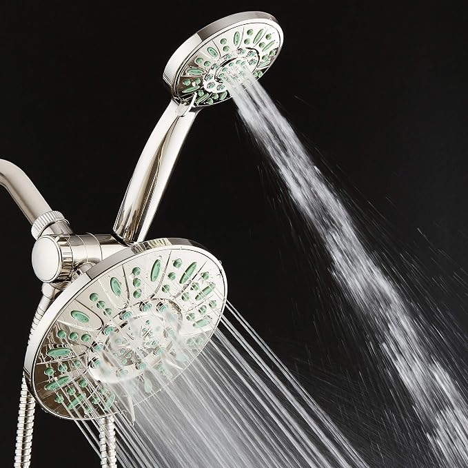 AquaDance Antimicrobial/Anti-Clog High-Pressure 30-setting Rainfall Shower Combo - Image 5