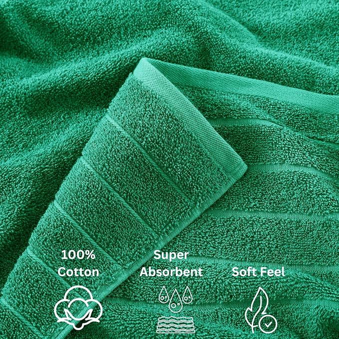 Casa Platino 100% Mercerized Cotton Bathroom Towel Set - Image 5