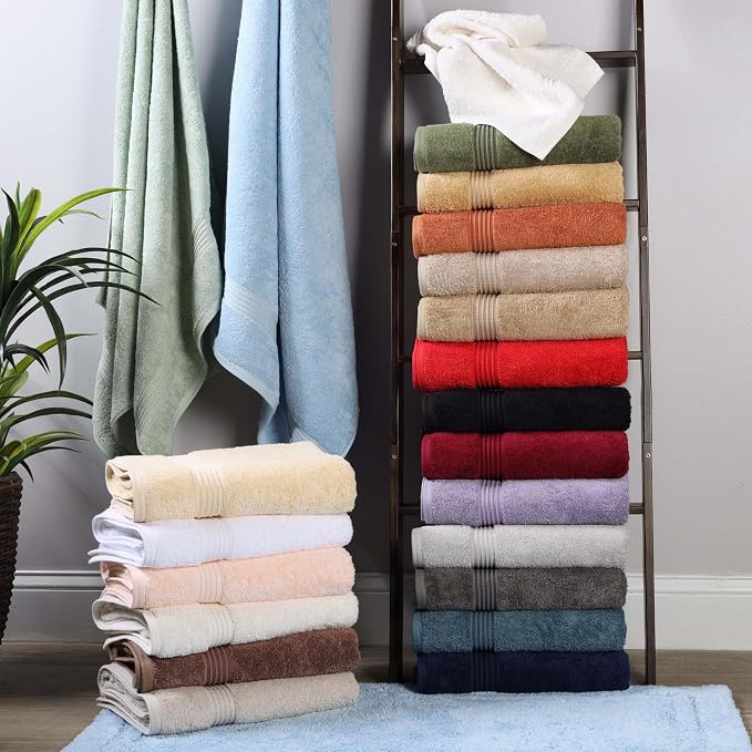 Superior Egyptian Cotton Bath Towel Set, Home Bathroom Towels, Guest Bath - Image 11