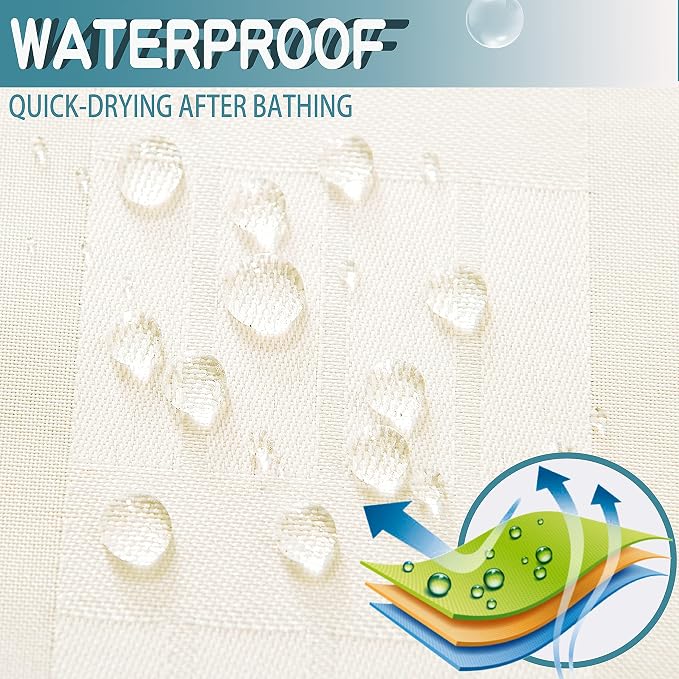 Conbo Mio Extra Long No Hook Shower Curtain - Image 7