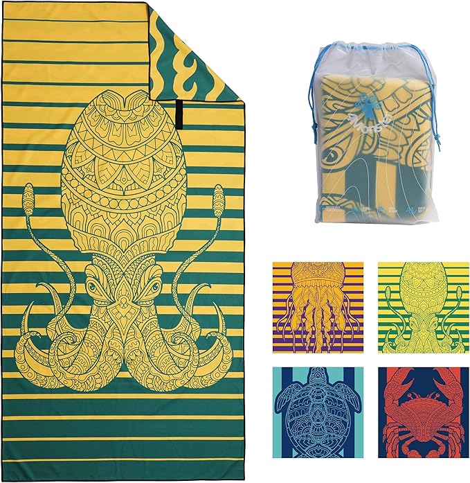 4Monster Microfiber Beach Towel Quick Dry, Super Absorbent Lightweight Travel by 4Monster