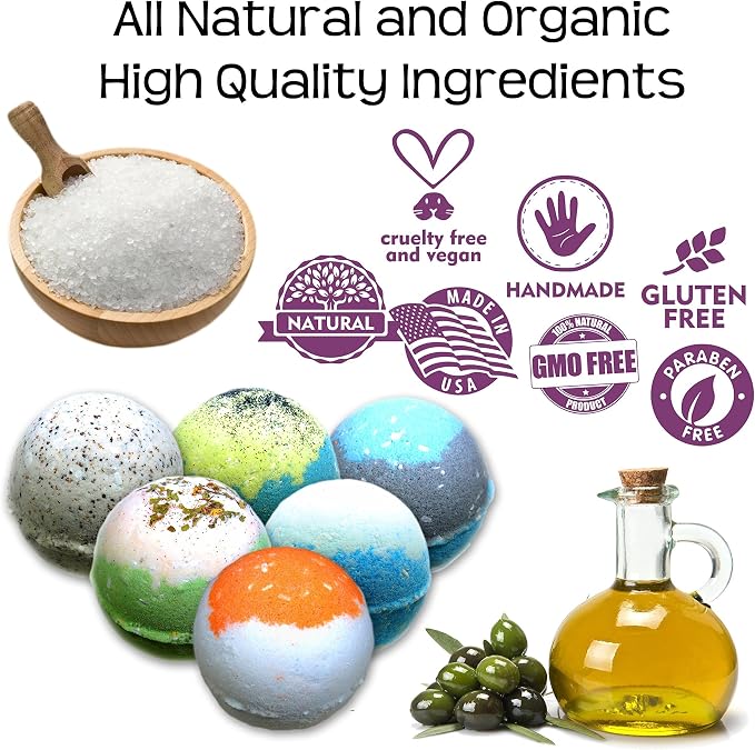Organic Bath Bombs Gift Set for Men - Image 4