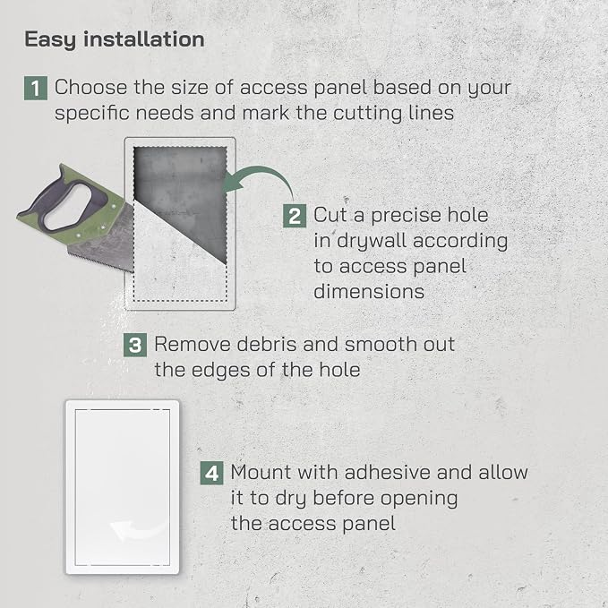 Vent Systems White ABS Plastic Access Panel 10 x 16 Inch - Image 5