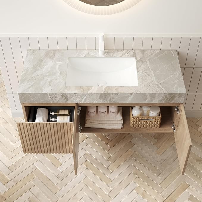 Ambrovina 48" Floating Bathroom Vanity - Image 5