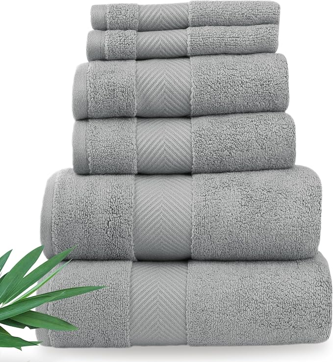 Ultra Soft & Plush Viscose from Bamboo Bath Towels by AlusaHome
