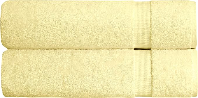 SALBAKOS 100% Turkish Cotton Extra Large Bath Sheet Set of 2 35x70 inch | by SALBAKOS